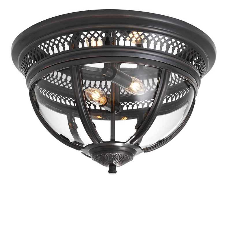 Потолочный светильник Ceiling Lamp Residential Bronze Темная бронза Прозрачное Стекло Потолочный светильник Ceiling Lamp Residential Bronze Темная бронза Прозрачное Стекло в Самаре | Loft Concept