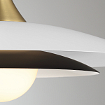 Подвесной светильник с плафоном в форме плоского купола и белой шарообразной лампой Eurofase варинант исполнения - 10 | Loft Concept в Самаре