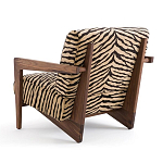 Кресло с обивкой из шенилла с тигровым принтом Tiger Chair варинант исполнения - 3 | Loft Concept в Самаре