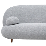 Двухместный диван с мягкой обивкой из ткани серый на деревянных ножках Michael Sofa Grey варинант исполнения - 4 | Loft Concept в Самаре