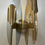 Бра с двумя плафонами дымчатого и янтарного цвета Vertical Glass варинант исполнения - 3 | Loft Concept в Самаре