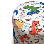 Пуф детский круглый с принтом Dinosaurs CHILDHOOD варинант исполнения - 2 | Loft Concept в Самаре