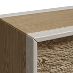 ТВ тумба 2 двери и 2 ящика с подсветкой на рельефном фасаде Warm Industrial варинант исполнения - 7 | Loft Concept в Самаре