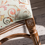 Барный стул из массива бука светло-зеленый с растительным орнаментом Raffael Angel Green Bar stool варинант исполнения - 2 | Loft Concept в Самаре