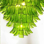 Люстра из семи ярусов зеленого стекла Independence варинант исполнения - 4 | Loft Concept в Самаре