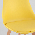 Стул с основой из пластика и мягким сиденьем Arvika Yellow варинант исполнения - 7 | Loft Concept в Самаре
