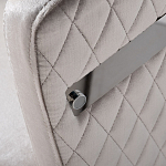 Стул серый велюровый со стеганной спинкой Focus on Convenience варинант исполнения - 2 | Loft Concept в Самаре