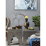 Блюдо черного цвета из фрафора на бронзовых ножках Eden Garden porcelain and bronze варинант исполнения - 6 | Loft Concept в Самаре