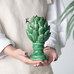 Статуэтка в виде артишока из зелёной керамики с глянцевыми лепестками Artichoke Decor  варинант исполнения - 4 | Loft Concept в Самаре