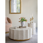 Стол кофейный с отделкой раковинами устриц Coastal Charm варинант исполнения - 4 | Loft Concept в Самаре