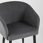 Мягкое кресло на металлических ножках Shaggy Dark Grey варинант исполнения - 5 | Loft Concept в Самаре