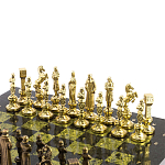Шахматы Ренессанс из бронзы с доской из натурального камня Змеевик Decorative Thematic Chess варинант исполнения - 3 | Loft Concept в Самаре