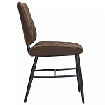 Стул с темно-коричневой обивкой из экокожи Benderson варинант исполнения - 2 | Loft Concept в Самаре