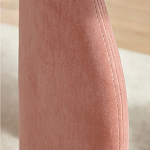 Обеденный стол со стеклянной столешницей и розовыми ножками с тканевой обивкой Wrigley варинант исполнения - 2 | Loft Concept в Самаре