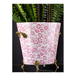 Кашпо из белого фарфора с розовым цветочным орнаментом Eden Garden варинант исполнения - 5 | Loft Concept в Самаре