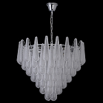 Люстра с подвесками из рифленного стекла в форме капель Textured Glass Chandelier варинант исполнения - 6 | Loft Concept в Самаре
