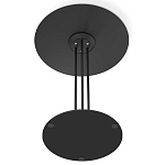 Стол журнальный круглый с бежевой столешницей из стекла Beige Marble варинант исполнения - 5 | Loft Concept в Самаре