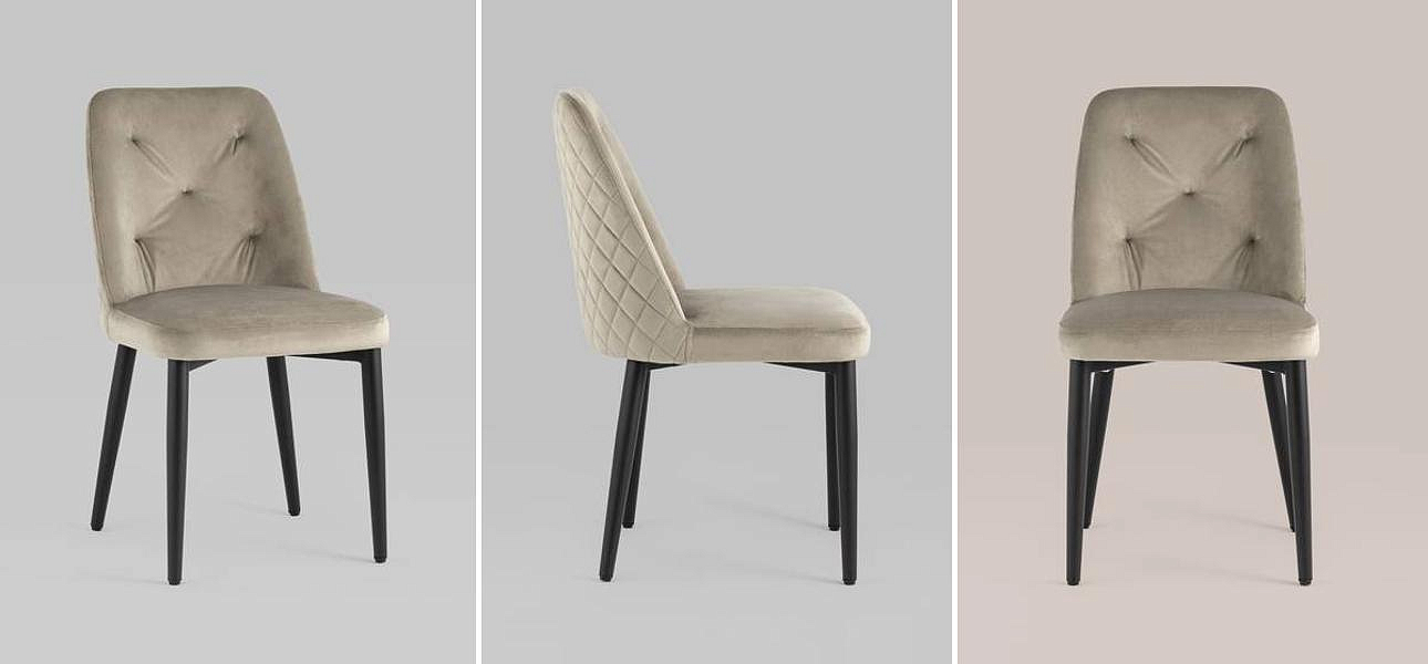 Стул Emma Chair Велюр Шампань Стул Emma Chair Велюр Шампань - Loft-Concept в Самаре