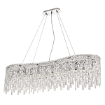 Люстра подвесная вытянутой формы с хрустальными подвесками Ludivine Lighting варинант исполнения - 1 | Loft Concept в Самаре