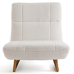 Кресло с обивкой букле Lino White  Boucle Armchair варинант исполнения - 2 | Loft Concept в Самаре