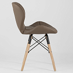 Стул с коричневым сиденьем из экокожи JEROEN варинант исполнения - 2 | Loft Concept в Самаре