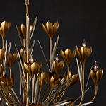 Люстра золотого цвета в виде цветков крокуса Hanging Flowers варинант исполнения - 2 | Loft Concept в Самаре