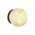 Настенно-потолочный светильник с плафоном в форме шара из алебастра Cryptocrystalline Stone варинант исполнения - 1 | Loft Concept в Самаре