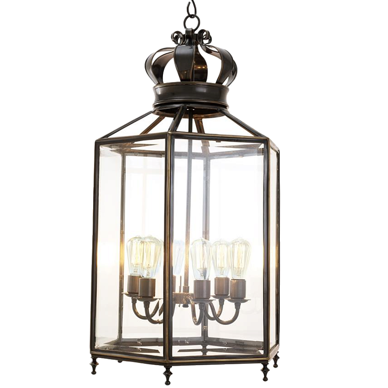 Люстра Lantern Grandos Темная бронза Прозрачный (Transparent) в Самаре | Loft Concept 
