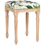 Банкетка из натурального бука золотистая с изображением птиц и цветов Blooming Bird варинант исполнения - 2 | Loft Concept в Самаре