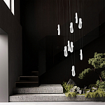 Подвесной светильник белого цвета с изогнутым плафоном Flow Loop варинант исполнения - 7 | Loft Concept в Самаре