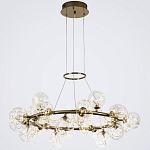 Дизайнерская кольцевая люстра с гирляндой внутри стеклянных сферических плафонов Iona Garland Chandelier 25 варинант исполнения - 2 | Loft Concept в Самаре