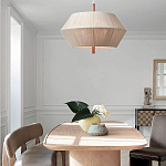 Люстра из дуба с веревчатым абажуром Rope Oak Chandelier варинант исполнения - 4 | Loft Concept в Самаре