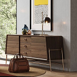 Дизайнерский комод трапециевидной формы с ручками и основанием золотого цвета Armaria варинант исполнения - 1 | Loft Concept в Самаре