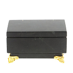 Шкатулка из натурального камня змеевик чёрного цвета Stone Casket варинант исполнения - 3 | Loft Concept в Самаре