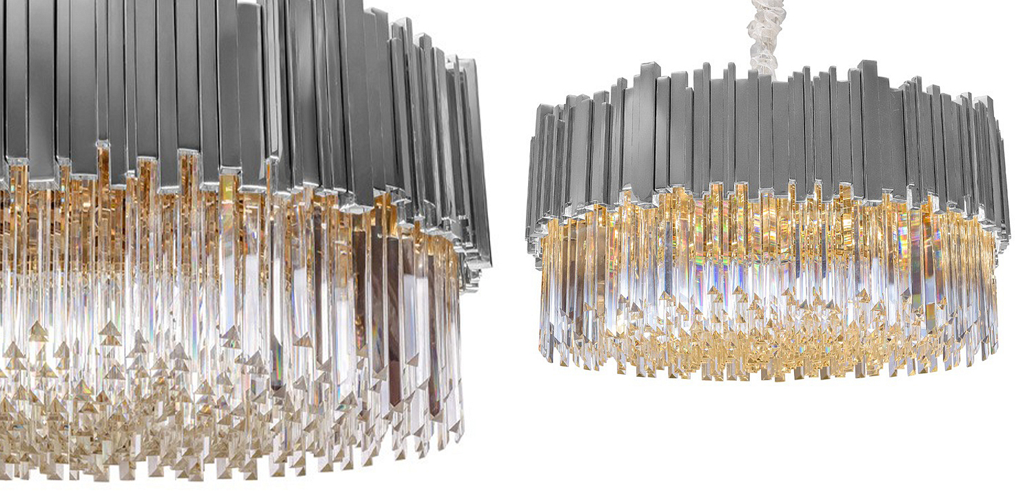 Круглая многоярусная люстра Luxxu Modern Cascade Chandelier Silver Metal Glass 100 Круглая многоярусная люстра Luxxu Modern Cascade Chandelier Silver Metal Glass 100 - Loft-Concept в Самаре
