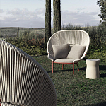Дизайнерское уличное кресло с веревочной спинкой PETALO Armchair варинант исполнения - 3 | Loft Concept в Самаре