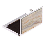 Визитница карманная металлическая с накладкой из натурального камня Агат Stone Business Card Holders  варинант исполнения - 3 | Loft Concept в Самаре