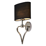 Бра для ванных комнат с черным тканевым абажуром овальной формы и декоративной вставкой в форме сердца Elstead Lighting варинант исполнения - 1 | Loft Concept в Самаре