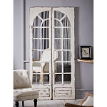 Зеркало-окно с эффектом старения в венецианском стиле Venetian White Mirror варинант исполнения - 5 | Loft Concept в Самаре