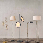 Торшер черный с 2-мя большими лампами Black Diffusers варинант исполнения - 2 | Loft Concept в Самаре