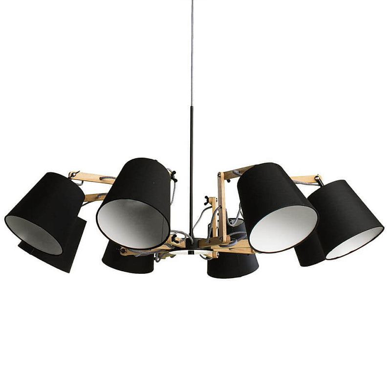 Люстра Woodland Pendant 8 Black Древесина Черный Люстра Woodland Pendant 8 Black Древесина Черный в Самаре | Loft Concept