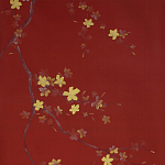 Обои ручная роспись Cherry Tree Special Colourway on Scarlet Lady dyed silk варинант исполнения - 2 | Loft Concept в Самаре