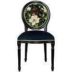 Стул чёрный из натурального бука с изображением птица в саду Blooming Red Birds варинант исполнения - 1 | Loft Concept в Самаре