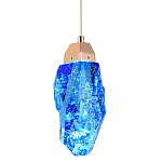 Подвесной светильник Soar Hanging Lamp Brass Blue Синий варинант исполнения - 1 | Loft Concept в Самаре