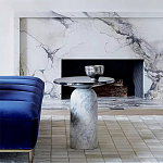 Дизайнерский журнальный стол с чёрной круглой столешницей Visanyp варинант исполнения - 1 | Loft Concept в Самаре