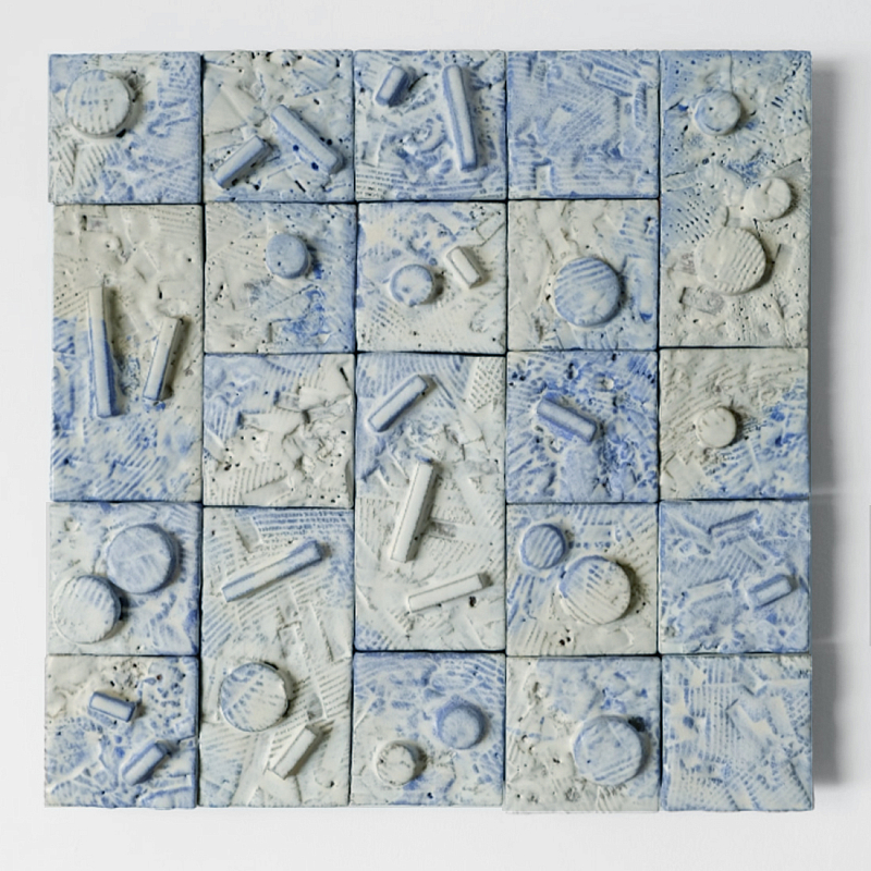 Геометрическое Объемное Панно Blue Curve Geometry Голубой в Самаре | Loft Concept 