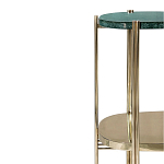 Консоль овальной формы золотая с полкой для хранения Craig варинант исполнения - 2 | Loft Concept в Самаре