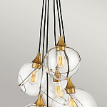 Подвесной светильник с шестью прозрачными стеклянными шарообразными плафонами Hinkley варинант исполнения - 6 | Loft Concept в Самаре