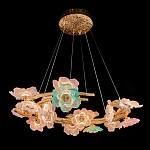 Люстра круглая на золотом каркасе с цветочным декором Miscellaneous herbs варинант исполнения - 3 | Loft Concept в Самаре