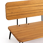 Двухместный диван из акации без подлоконтиков Amra варинант исполнения - 7 | Loft Concept в Самаре